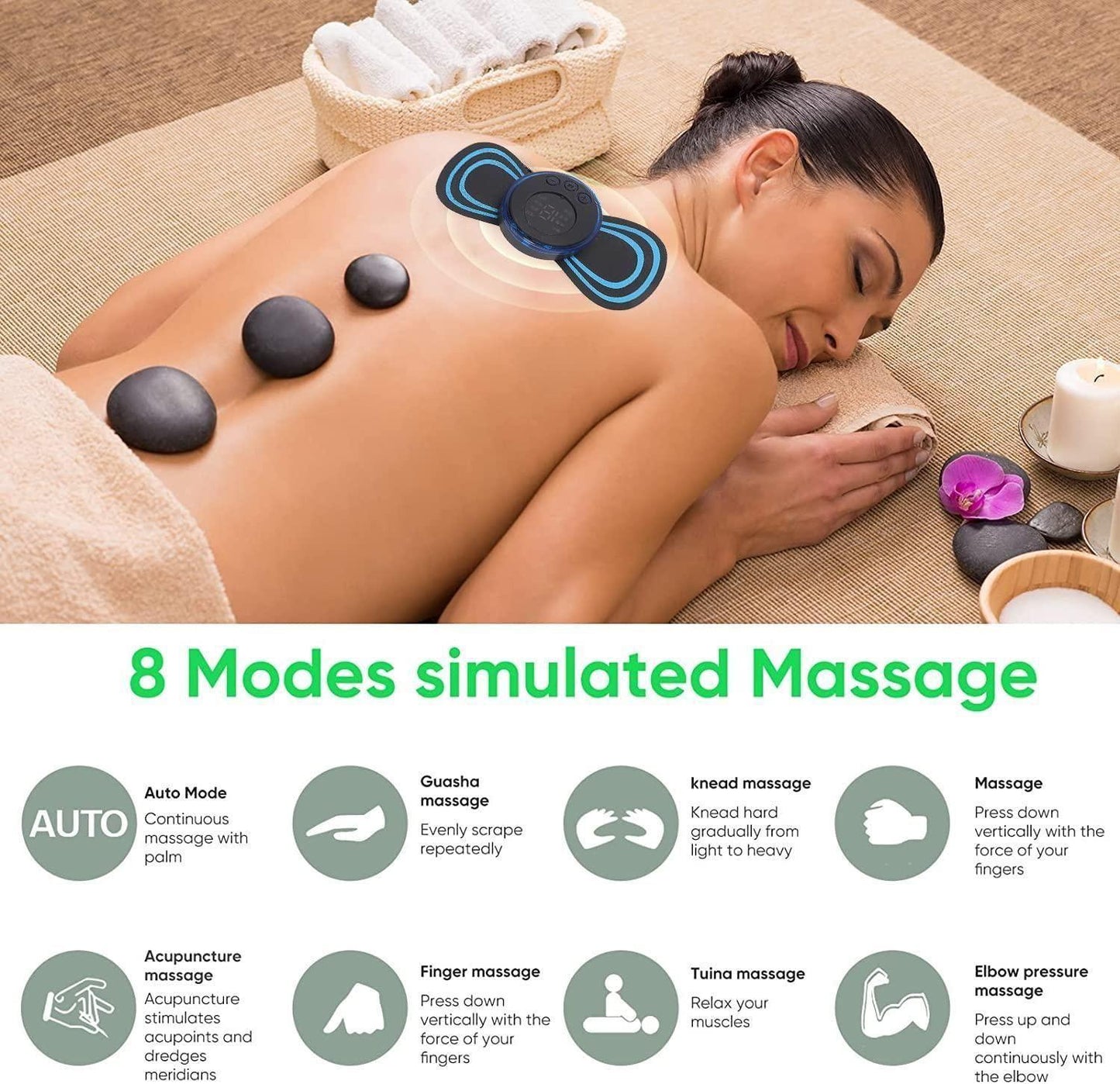 Mini Massager with 8 Modes and 19 Strength for Men and Women